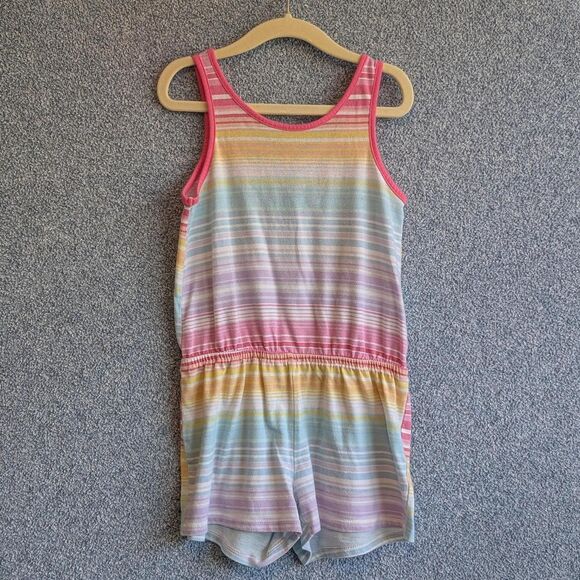The Children's Place Other - The Children's Place Girls Size Small 5/6 Rainbow Stripe Sleeveless Romper